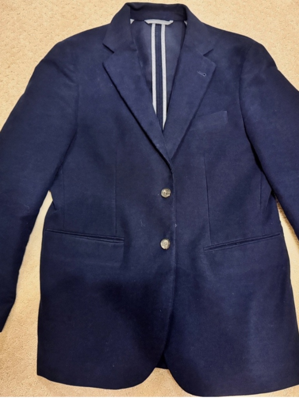 Charles Tyrwhitt Navy Sport Coat Men's 40S Slim Fit Blue Cotton 2 Button